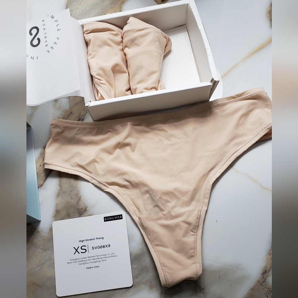 High stretch tong nude size extra small XS Sculvor